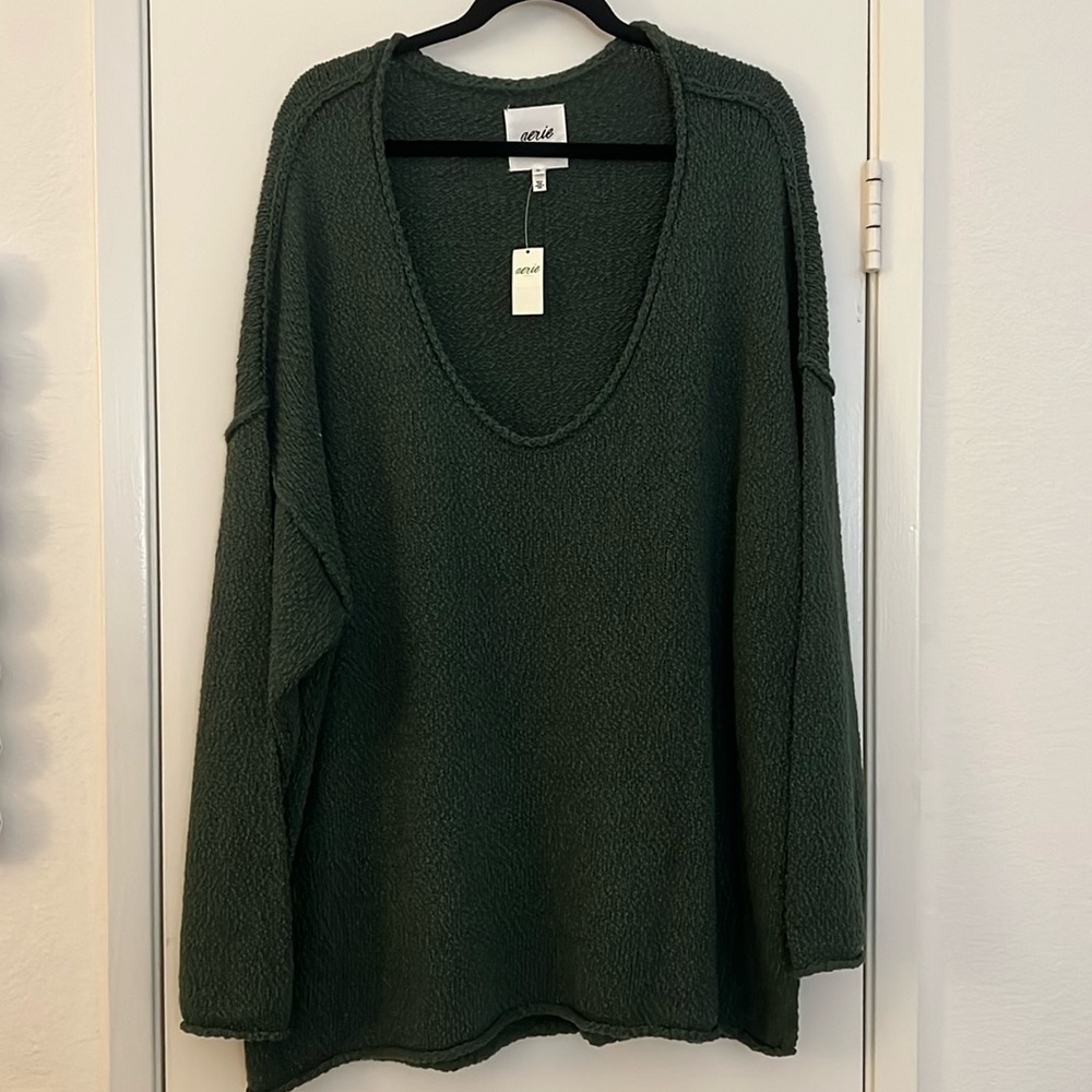 Aerie green sweater
